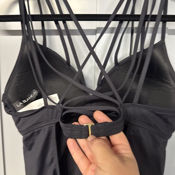 La‎ Blanca Womens 12 Island Goddess Multi Strap Cross Back & Front  Swimsuit - Picture 6 of 9